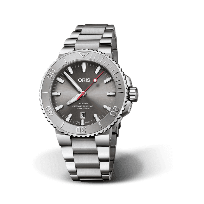 Oris Aquis Date Relief Herenhorloge staal 43,5mm