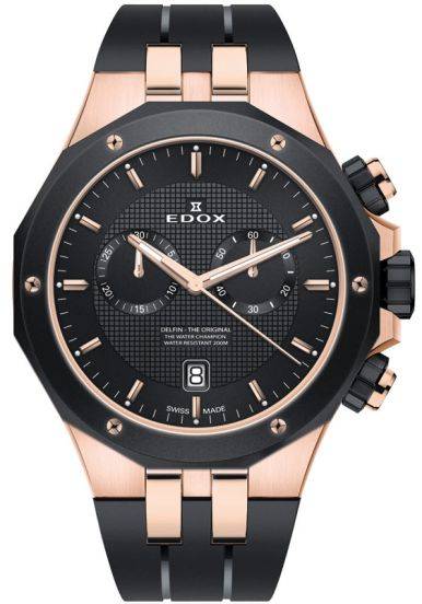 Edox Delfin Chronograph 10110 357RNCA NIR Heren Duikhorloge 43mm