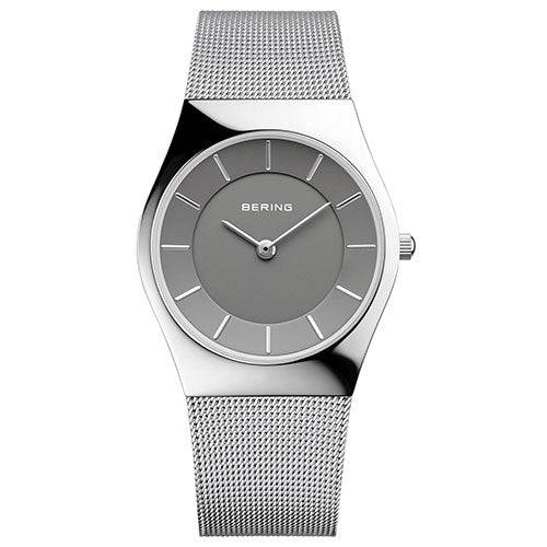 Bering Herenhorloge 11936-309 Grijs RVS - Tijdloze Elegantie, 31-36mm