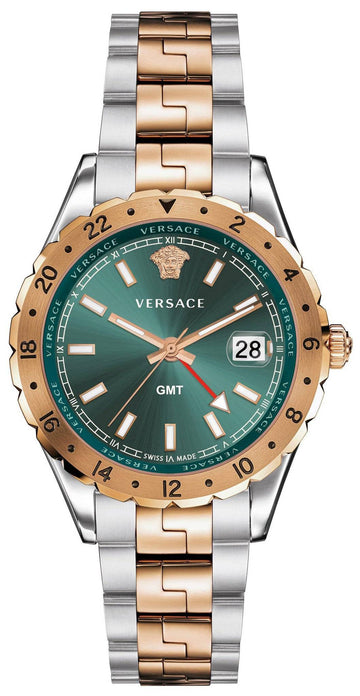 Versace Hellenyium GMT Swis Made Herenhorloge Saffier 42mm V1105 0016