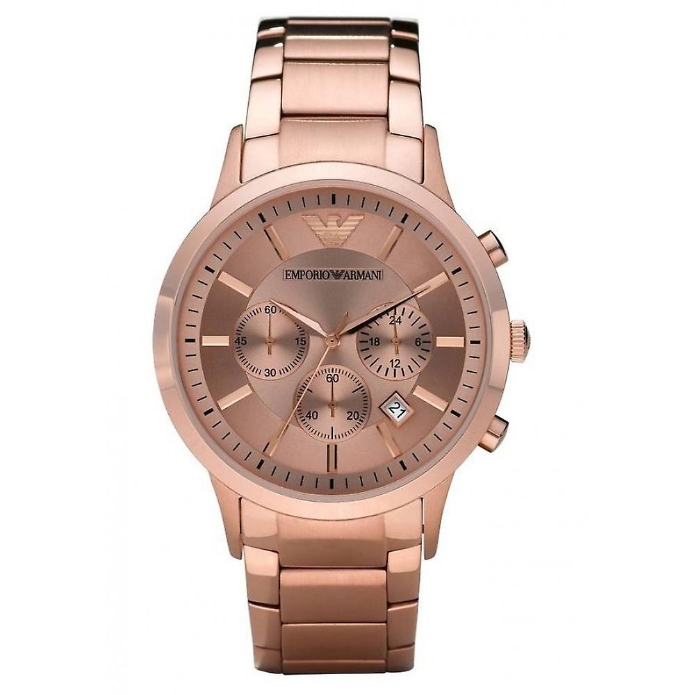 Armani Herenhorloge AR2452 Roze/Goudkleurig RVS - 41-45 mm