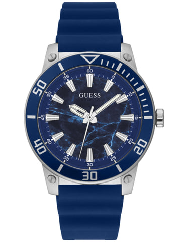 Guess Herenhorloge - Sportief Blauw met Zilveren Kast - 46-52mm