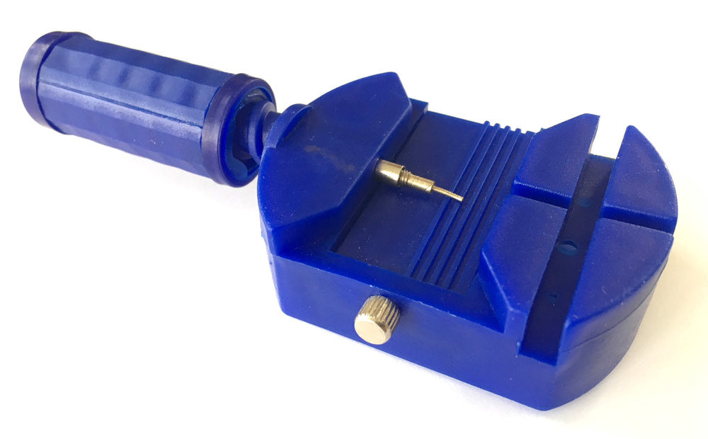 Blauwe horlogeband inkorter voor dameshorloges zoals de Gc Dameshorloge 34mm - Classic Collection Z38001L9MF. Essentieel gereedschap voor horlogereparatie.