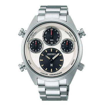 Seiko SFJ009P1 herenhorloge met 42mm kast, stijlvol zilverkleurig ontwerp en chronograaf, ideaal voor moderne heren