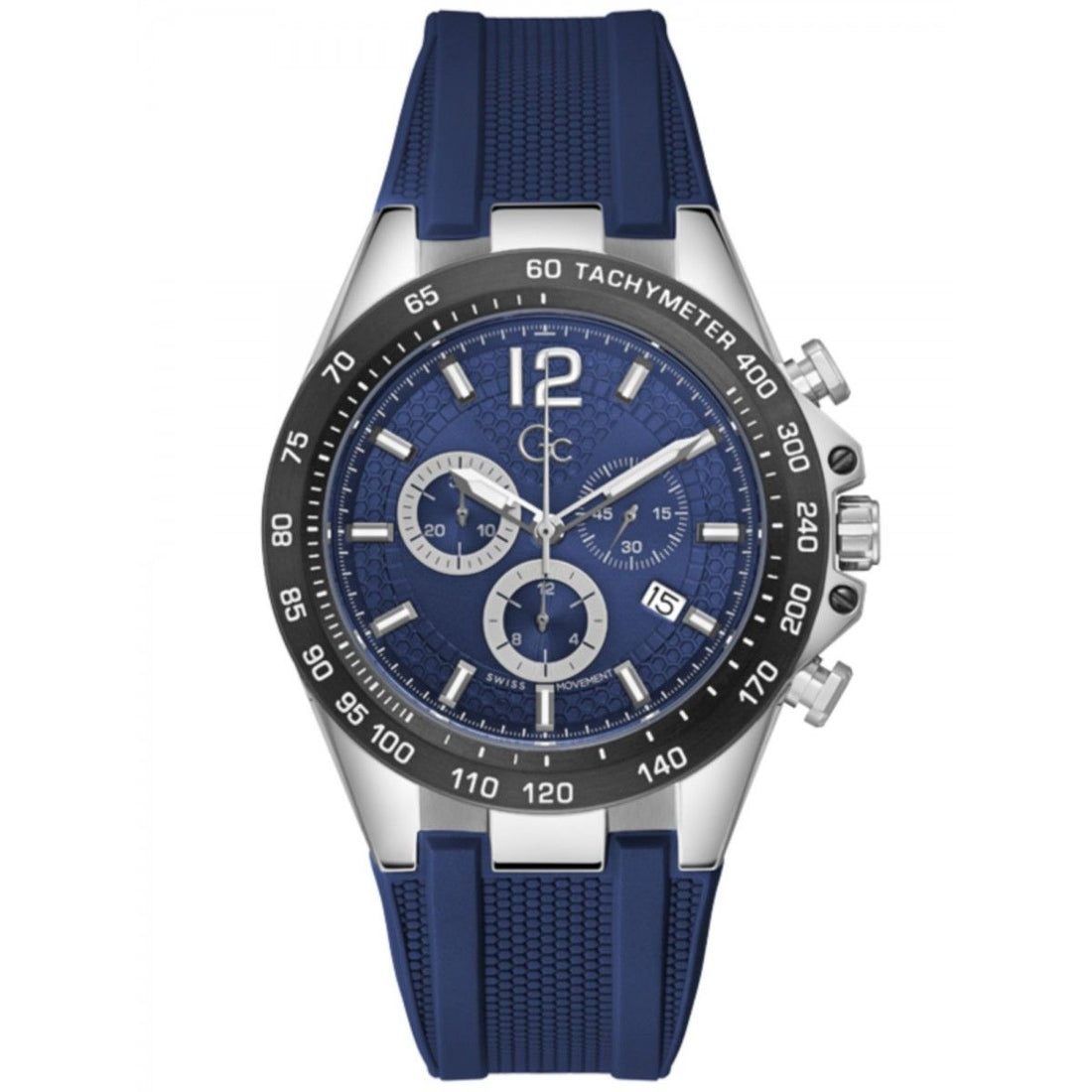 GC Herenhorloge Grijs/Blauw RVS/Silicone 41-45 mm