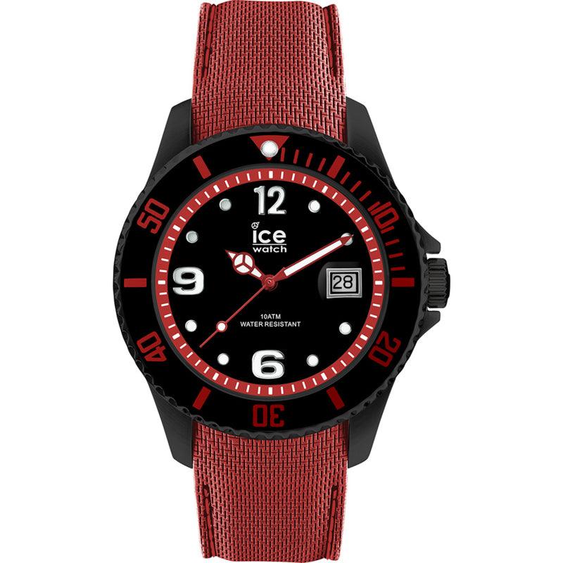 Ice Watch ICE Steel Black Red Herenhorloge 44mm - horlogeoutlet.nl