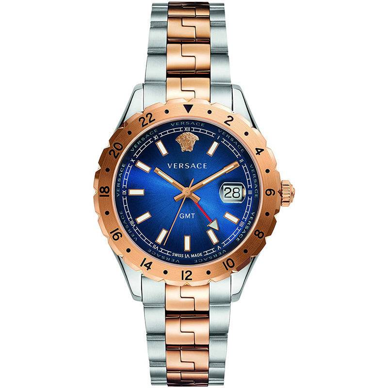 Versace Hellenyium GMT Swis Made Herenhorloge Saffier 42mm V1106 0017