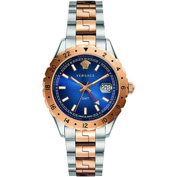 Versace Hellenyium GMT Swis Made Herenhorloge Saffier 42mm V1106 0017