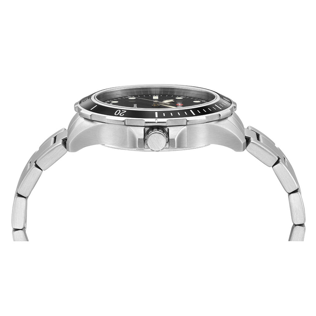 M Watch by Mondaine Aqua Steel Black Herenhorloge 42mm