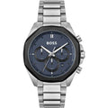 Hugo Boss HB1514015 Cloud Chronograaf Herenhorloge 44mm met blauwe wijzerplaat, roestvrijstalen band en Seiko VD53 quartz uurwerk. Luxe herenhorloge in de categorie horloges.