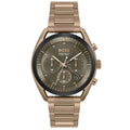 Hugo Boss Boss HB1514094 Top Chronograaf herenhorloge met goudkleurige roestvrijstalen band en olijfgroene wijzerplaat, 44mm kast.
