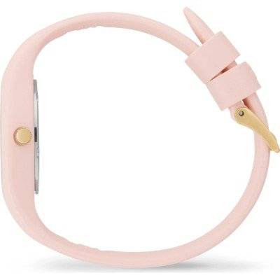 Ice-Watch Ice-Iconic 023246 ICE cocorico Horloge 31mm voor dames met roze siliconen band en gouden Eiffeltoren op de wijzerplaat. Stijlvol waterdicht horloge tot 10 ATM, ideaal voor modebewuste vrouwen.