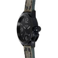 TW Steel Canteen CS116 Automatic Herenhorloge 45mm met zwart wijzerplaat en robuuste leren band, ideaal voor stijlvolle herenaccessoires.
