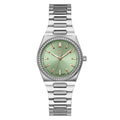 Gc Classic Dameshorloge 34mm - Z38001L9MF met groene wijzerplaat, roségouden accenten en zilverkleurige schakelband. Luxe Swiss Made dames horloge.