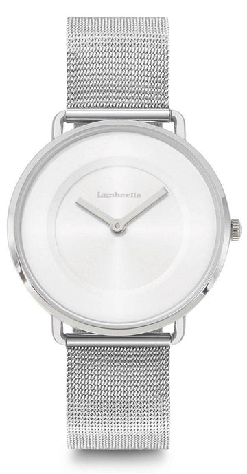 Lambretta Mia 34 Mesh Silver White Silver Dameshorloge Designhorloge - 34mm