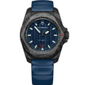 Victorinox I.N.O.X. Herenhorloge 242022.1 43mm met blauwe rubberen band en carbon kast, waterdicht tot 20 ATM. Zwitsers automatisch horloge voor heren.